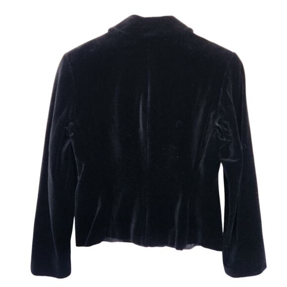 J. CREW Velvet Black Classic Blazer‎ 8 Preppy Retro Work Office Ivy Corpcore - Picture 2 of 6